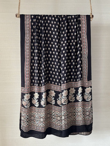 Black Modal Silk Dupatta