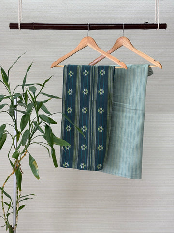 Cotton Handwoven Jamdani Grey Co-Ord Set (Top & Bottom)